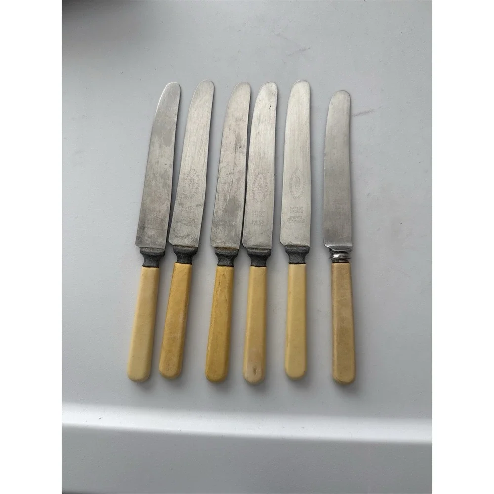 A.H. Bisby & Co. Ltd Set of 6 Sheffield Knives England Stainless